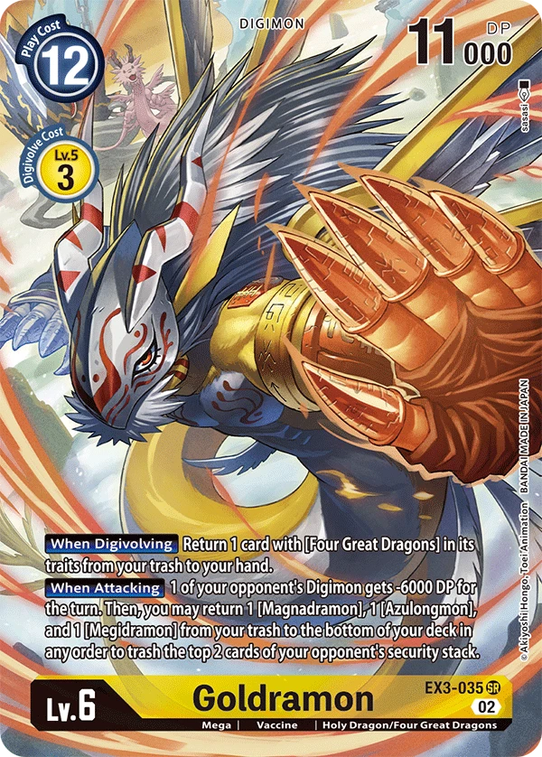 Digimon Card Game Sammelkarte EX3-035 Goldramon alternatives Artwork 1