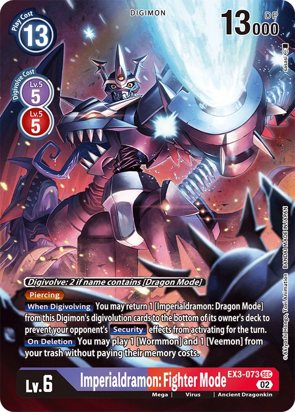 Digimon Card Game Sammelkarte EX3-073 Imperialdramon: Fighter Mode alternatives Artwork 1