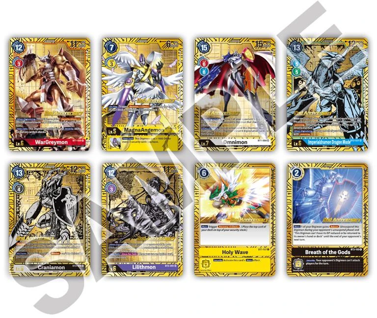 Digimon Card Game 2nd Anniversary Set PB-12E Gold Alt-Arts 2