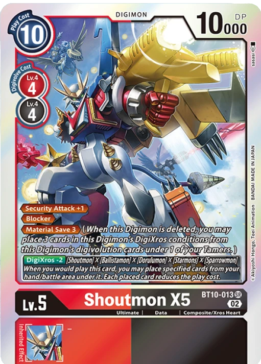 Shpoutmon X5 des Digimon Card Game