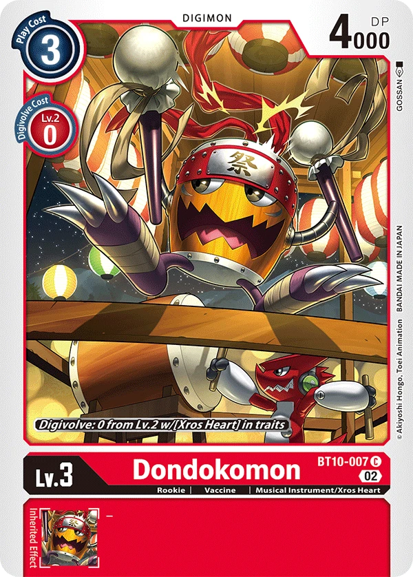 Digimon Card Game Sammelkarte BT10-007 Dondokomon