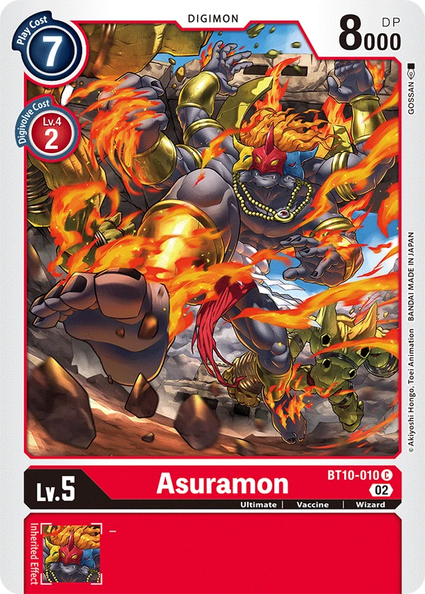 Digimon Card Game Sammelkarte BT10-010 Asuramon