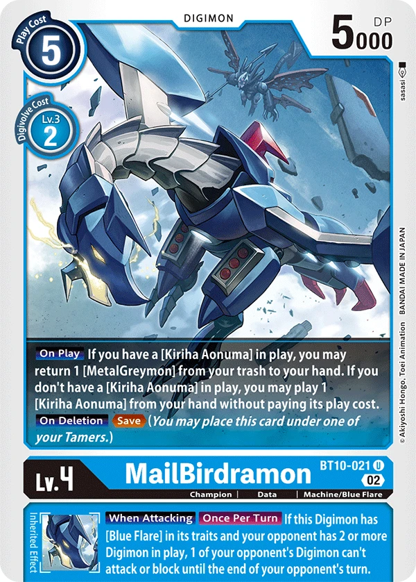 Digimon Card Game Sammelkarte BT10-021 MailBirdramon