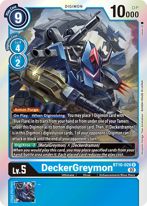 Digimon Card Game Sammelkarte BT10-026 DeckerGreymon