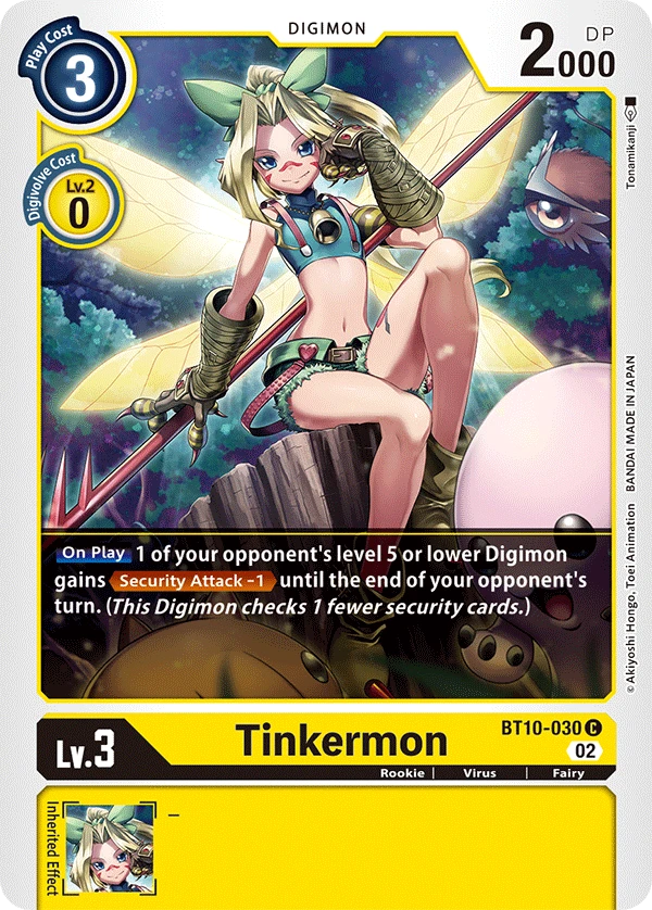 Digimon Card Game Sammelkarte BT10-030 Tinkermon