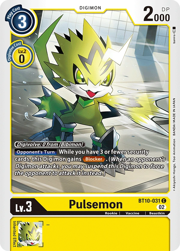 Digimon Card Game Sammelkarte BT10-031 Pulsemon