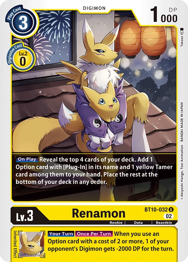Digimon Card Game Sammelkarte BT10-032 Renamon