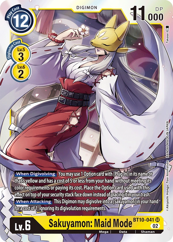 Digimon Card Game Sammelkarte BT10-041 Sakuyamon: Maid Mode