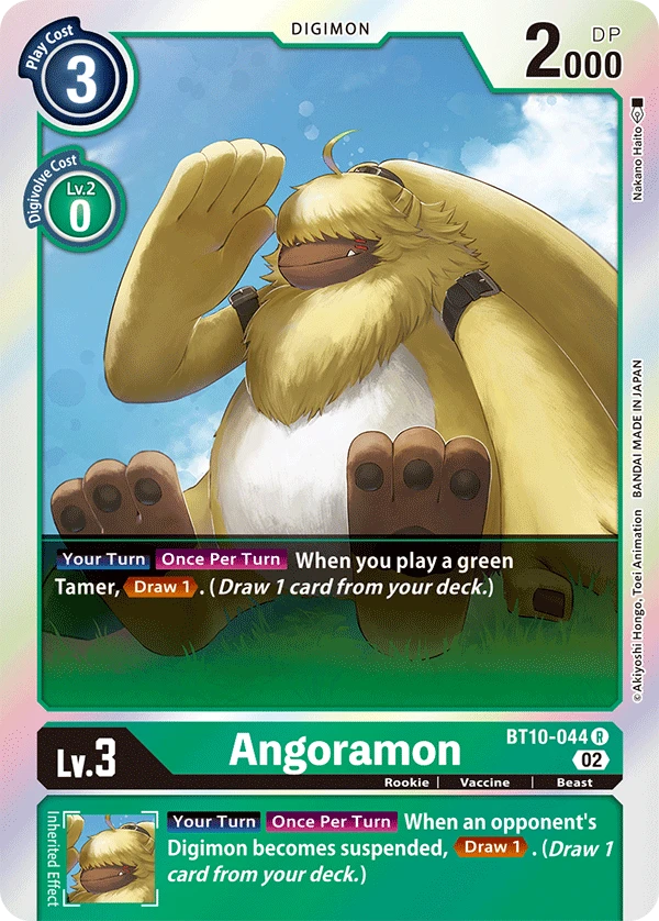 Digimon Card Game Sammelkarte BT10-044 Angoramon