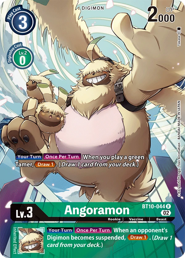 Digimon Card Game Sammelkarte BT10-044 Angoramon alternatives Artwork 1