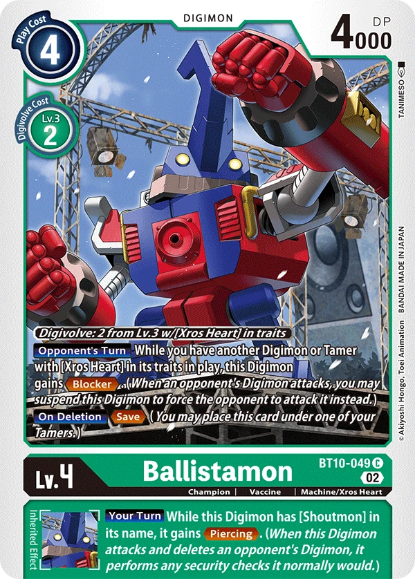 Digimon Card Game Sammelkarte BT10-049 Ballistamon