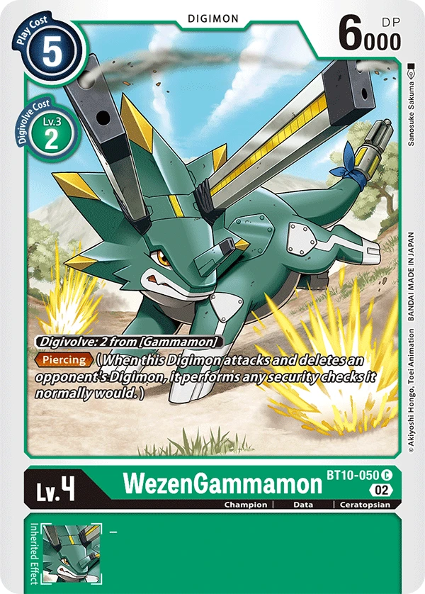 Digimon Card Game Sammelkarte BT10-050 WezenGammamon