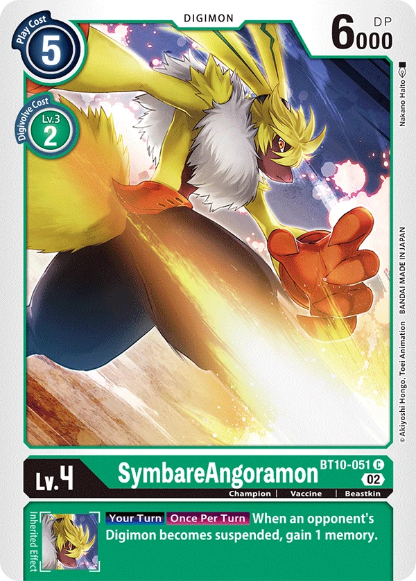 Digimon Card Game Sammelkarte BT10-051 SymbareAngoramon