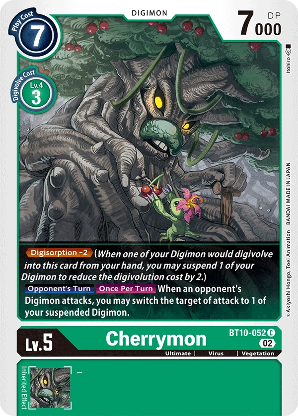 Digimon Card Game Sammelkarte BT10-052 Cherrymon