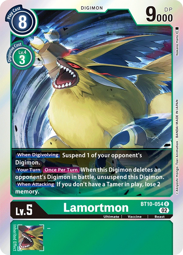 Digimon Card Game Sammelkarte BT10-054 Lamortmon
