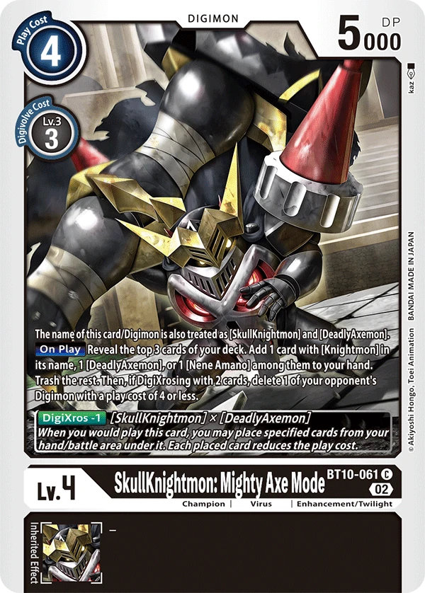 Digimon Card Game Sammelkarte BT10-061 SkullKnightmon: Mighty Axe Mode