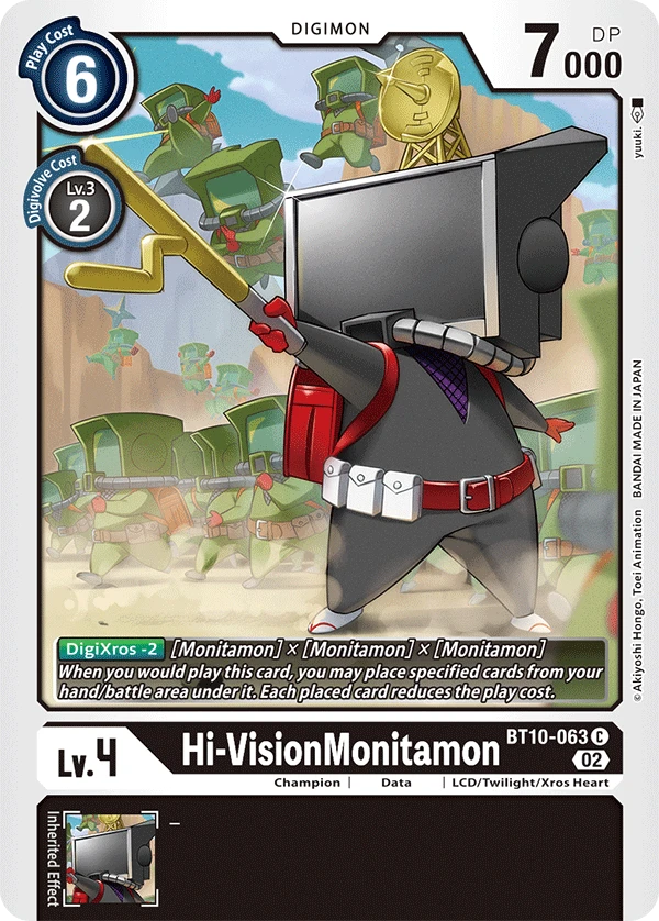 Digimon Card Game Sammelkarte BT10-063 Hi-VisionMonitamon