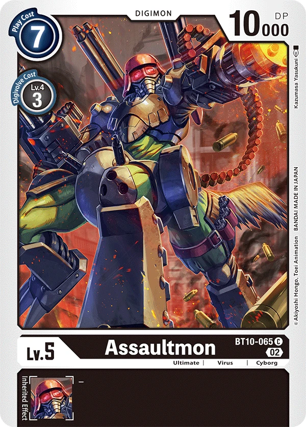 Digimon Card Game Sammelkarte BT10-065 Assaultmon
