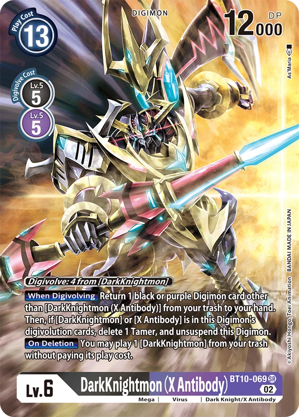 Digimon Card Game Sammelkarte BT10-069 DarkKnightmon (X Antibody) alternatives Artwork 1