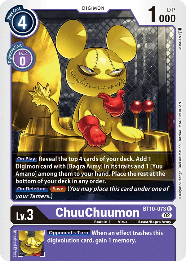 Digimon Card Game Sammelkarte BT10-073 ChuuChuumon