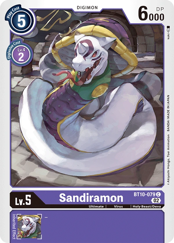 Digimon Card Game Sammelkarte BT10-079 Sandiramon
