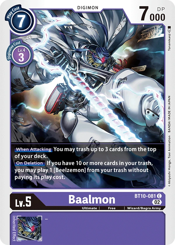 Digimon Card Game Sammelkarte BT10-081 Baalmon
