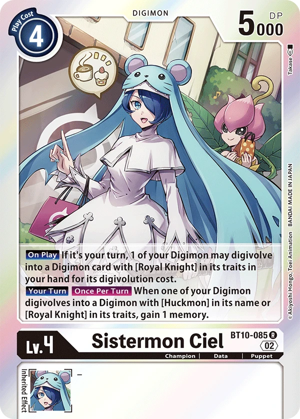 Digimon Card Game Sammelkarte BT10-085 Sistermon Ciel