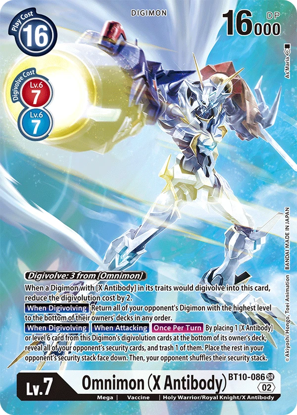 Digimon Card Game Sammelkarte BT10-086 Omnimon (X Antibody) alternatives Artwork 1