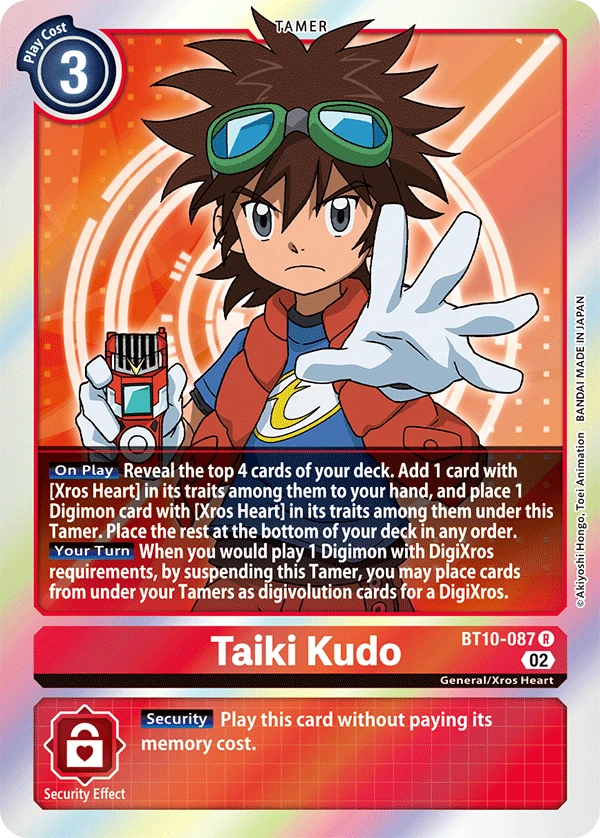 Digimon Card Game Sammelkarte BT10-087 Taiki Kudo