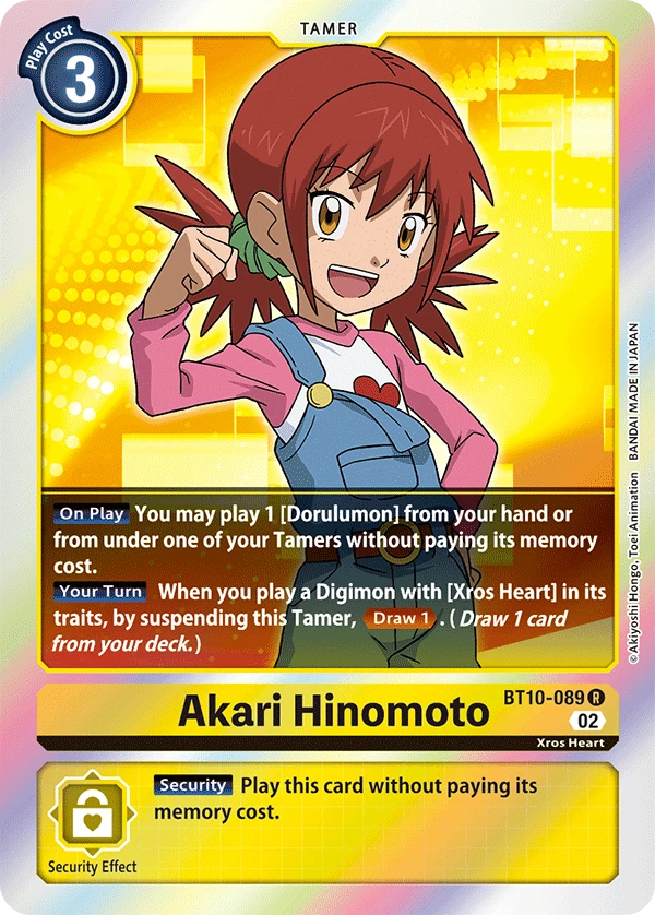 Digimon Card Game Sammelkarte BT10-089 Akari Hinomoto