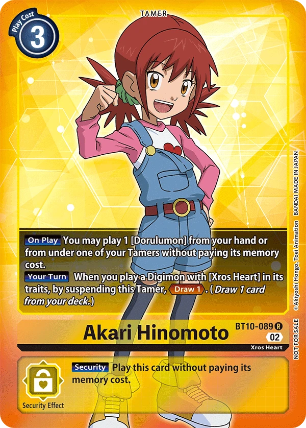 Digimon Card Game Sammelkarte BT10-089 Akari Hinomoto alternatives Artwork 1