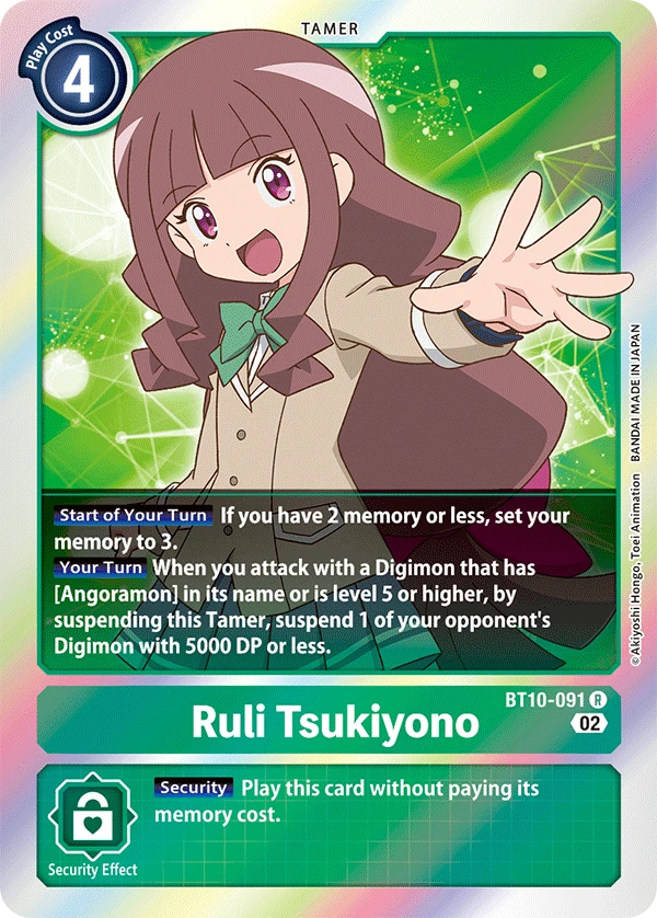 Digimon Card Game Sammelkarte BT10-091 Ruli Tsukiyono
