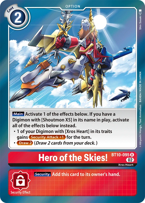 Digimon Card Game Sammelkarte BT10-095 Hero of the Skies!