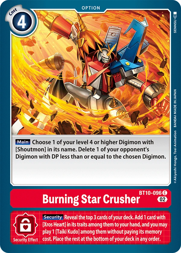 Digimon Card Game Sammelkarte BT10-096 Burning Star Crusher