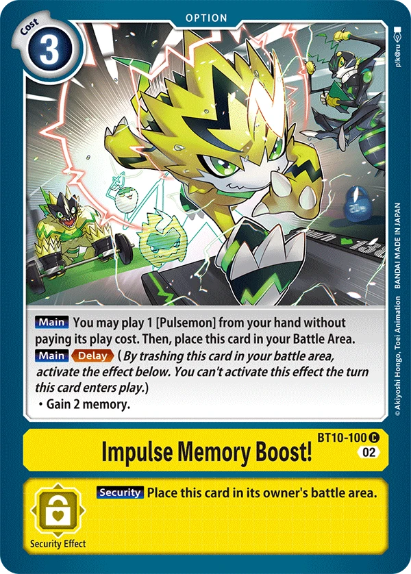 Digimon Card Game Sammelkarte BT10-100 Impulse Memory Boost!
