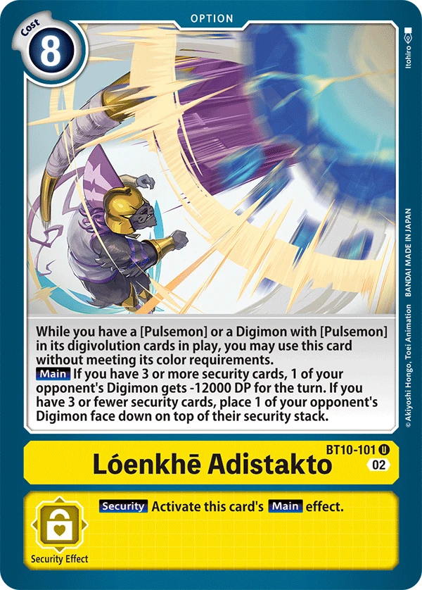 Digimon Card Game Sammelkarte BT10-101 Lóenkhē Adistakto