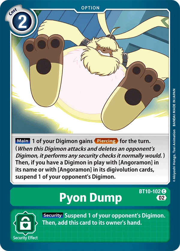 Digimon Card Game Sammelkarte BT10-102 Pyon Dump