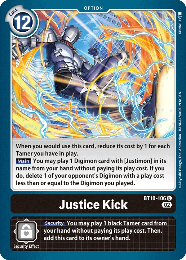Digimon Card Game Sammelkarte BT10-106 Justice Kick