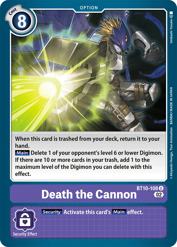 Digimon Card Game Sammelkarte BT10-108 Death the Cannon