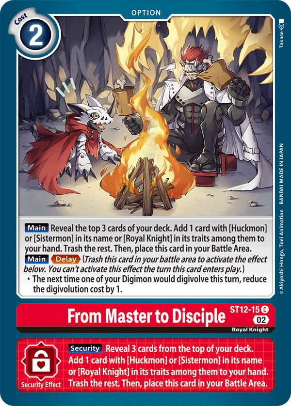Digimon Card Game Sammelkarte ST12-15 From Master to Disciple