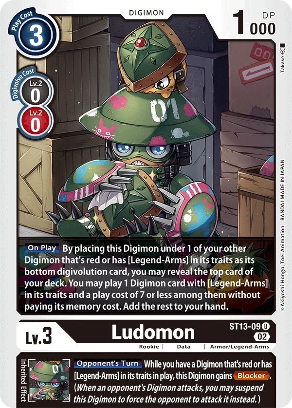 Digimon Card Game Sammelkarte ST13-09 Ludomon