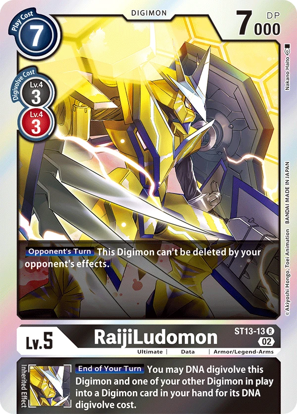 Digimon Card Game Sammelkarte ST13-13 RaijiLudomon