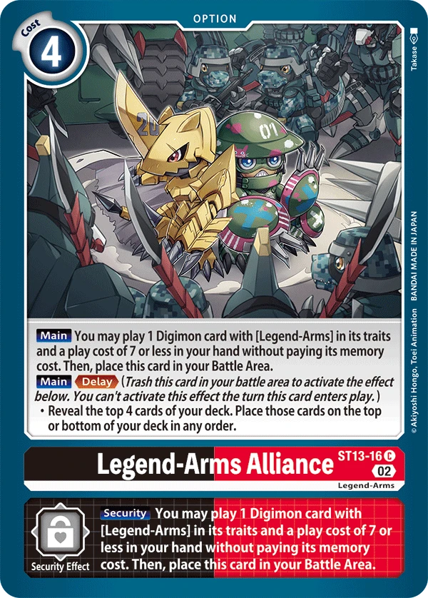 Digimon Card Game Sammelkarte ST13-16 Legend-Arms Alliance