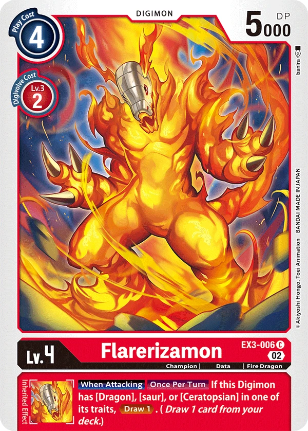 Digimon Card Game Sammelkarte EX3-006 Flarerizamon