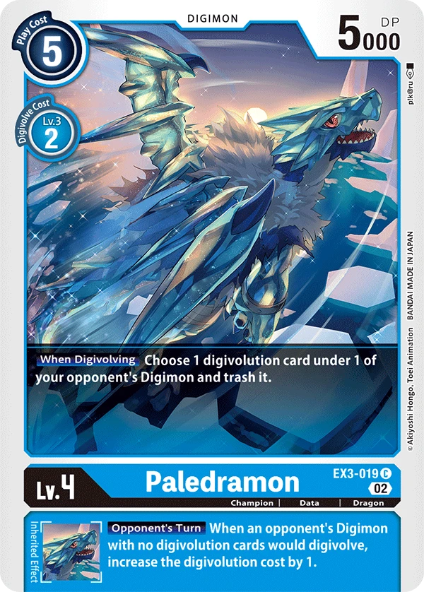 Digimon Card Game Sammelkarte EX3-019 Paledramon