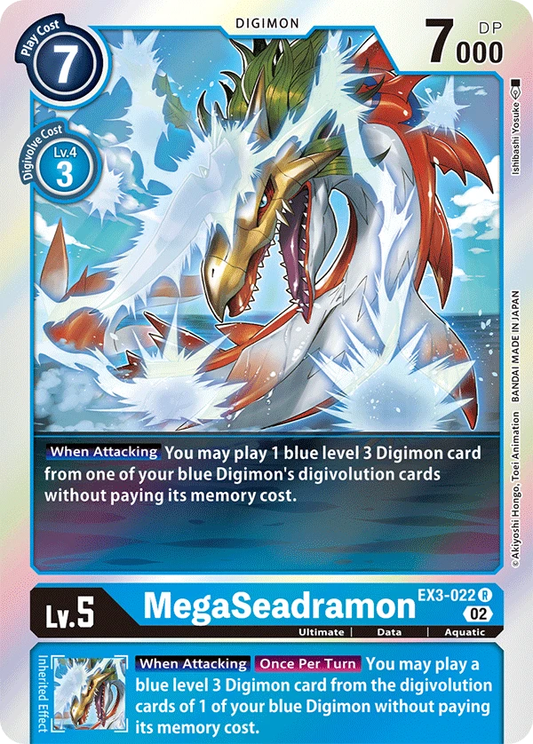 Digimon Card Game Sammelkarte EX3-022 MegaSeadramon