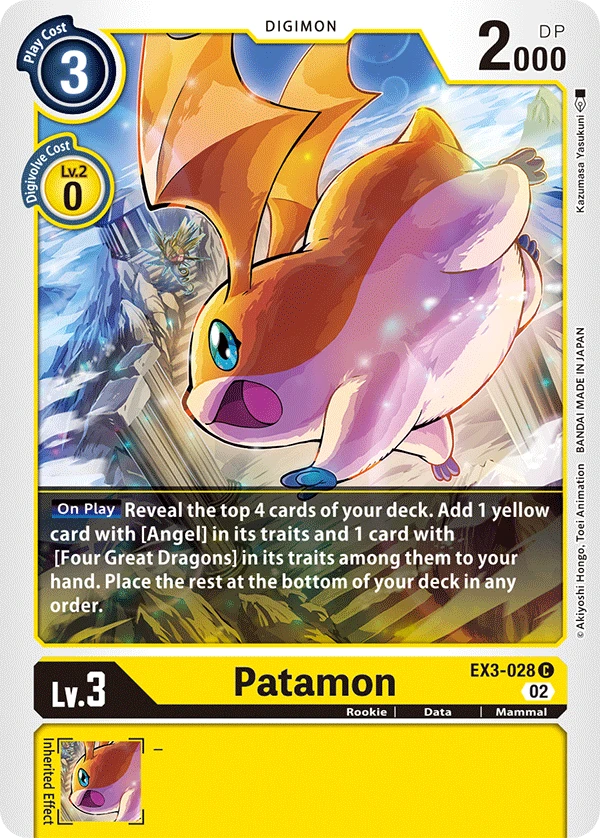 Digimon Card Game Sammelkarte EX3-028 Patamon