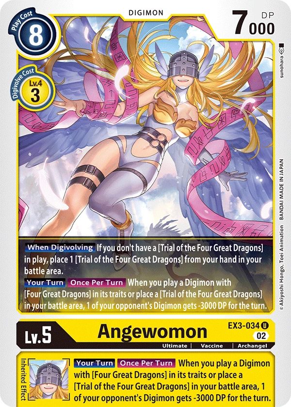 Digimon Card Game Sammelkarte EX3-034 Angewomon