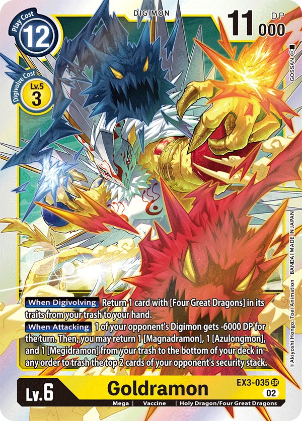 Digimon Card Game Sammelkarte EX3-035 Goldramon