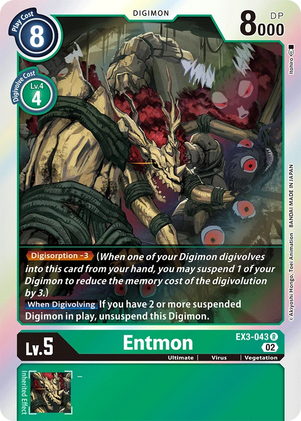 Digimon Card Game Sammelkarte EX3-043 Entmon